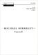 Michael Berkeley: Farewell: Mixed Choir: Vocal Score