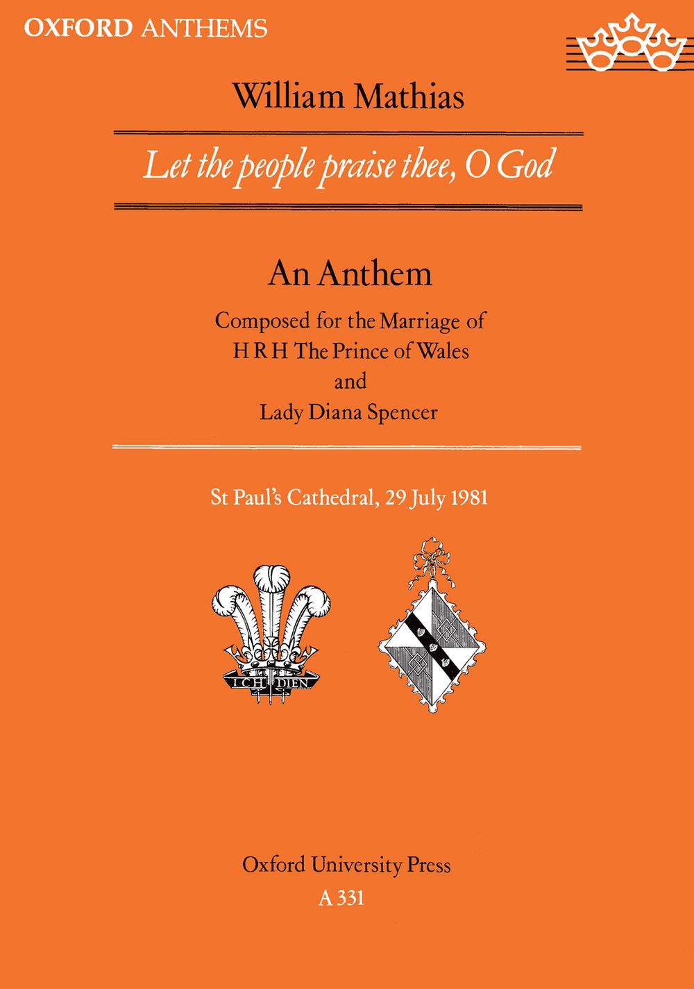 William Mathias: Let The People Praise Thee  O God: Mixed Choir: Vocal Score