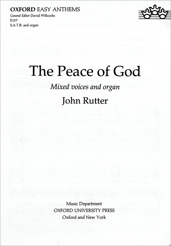 John Rutter: The Peace Of God: SATB: Vocal Score