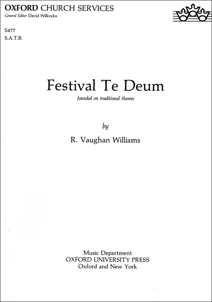 Ralph Vaughan Williams: Festival Te Deum: Mixed Choir: Vocal Score