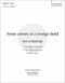 David Bednall: Some corner of a foreign field: Vocal Score