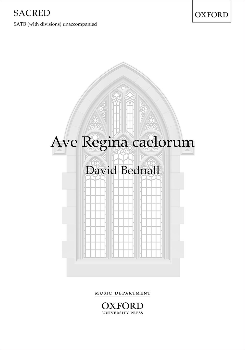 David Bednall: Ave Regina caelorum: SATB: Vocal Score