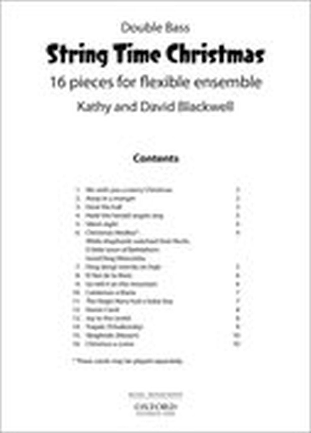 David Blackwell Kathy Blackwell: String Time Christmas: String Ensemble: Mixed