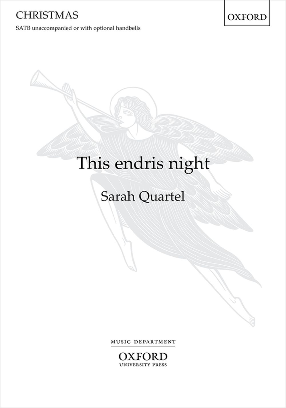 Sarah Quartel: This endris night: Mixed Choir: Vocal Score