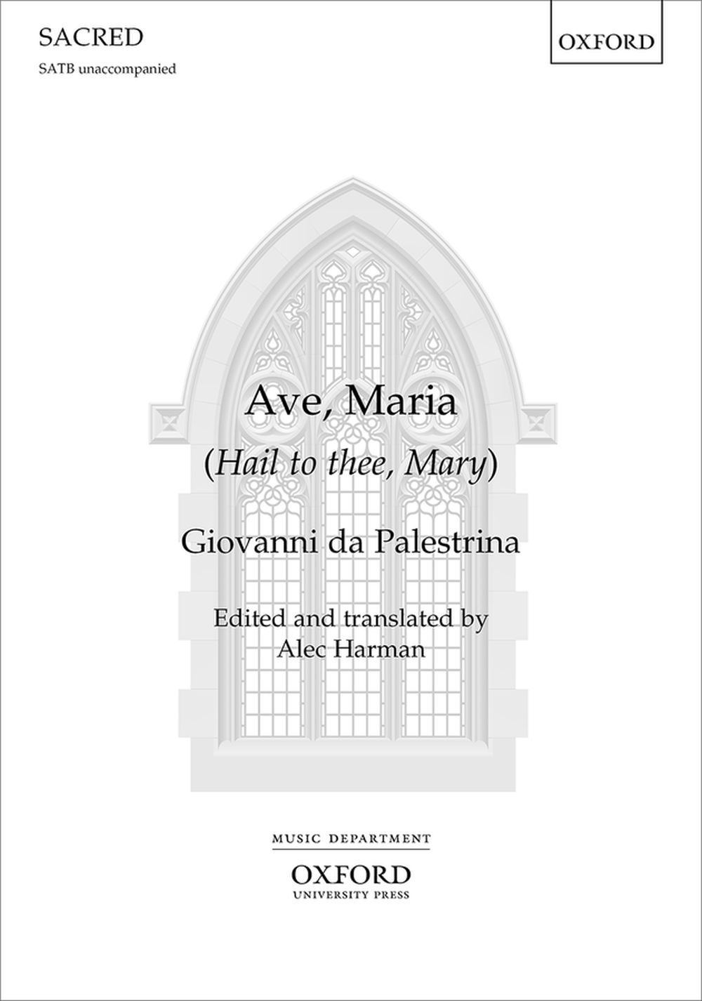 Giovanni da Palestrina: Ave  Maria: SATB: Vocal Score