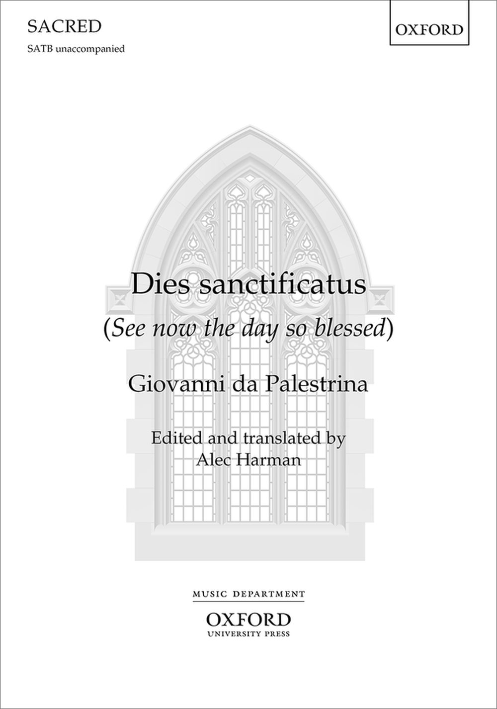 Giovanni da Palestrina: Dies sanctificatus: SATB: Vocal Score
