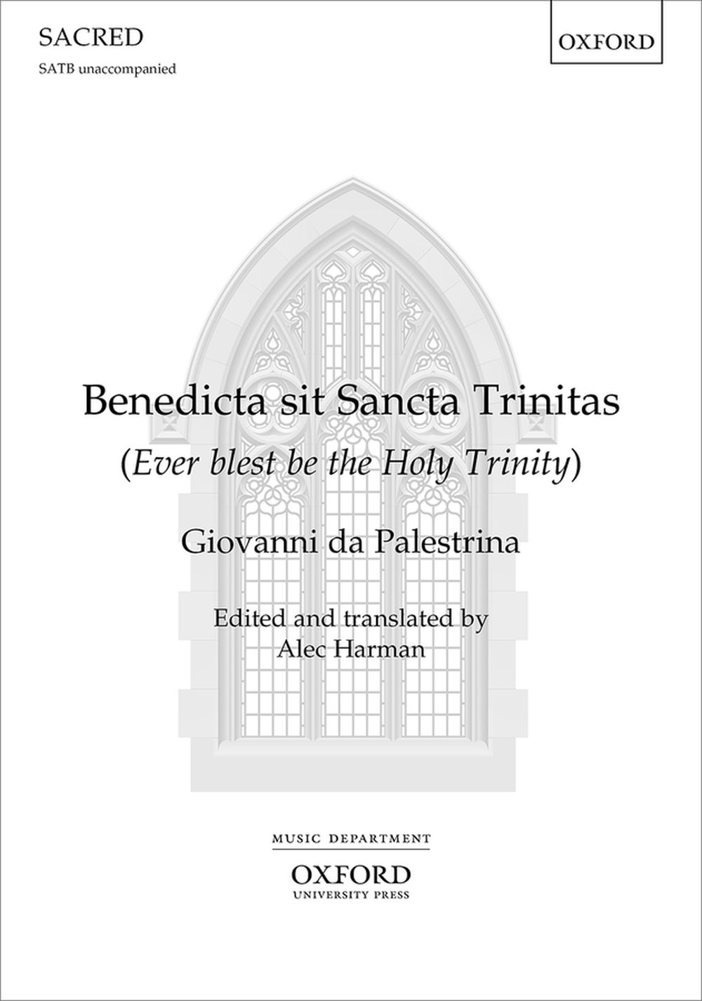 Giovanni da Palestrina: Benedicta sit Sancta Trinitas: SATB: Vocal Score