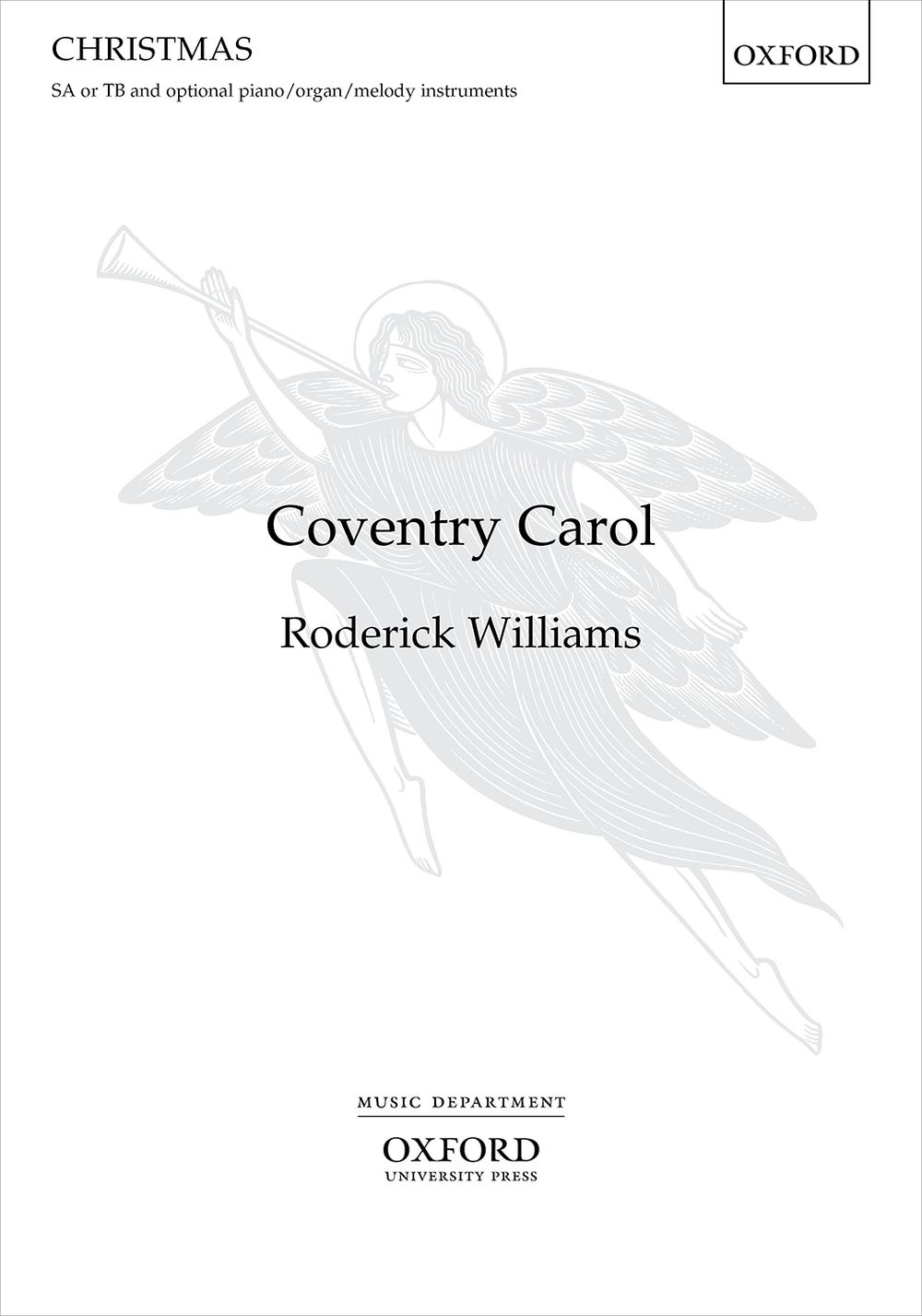Roderick Williams: Coventry Carol: Mixed Choir and Accomp.: Choral Score