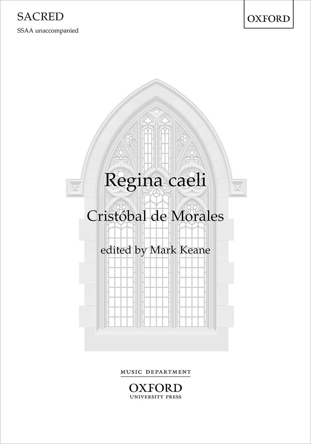 Cristobal de Morales: Regina caeli: Upper Voices A Cappella: Choral Score