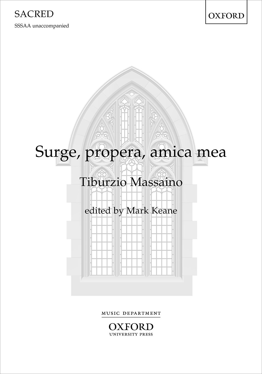 Tiburzio Massaino: Surge  propera  amica mea: Upper Voices A Cappella: Choral