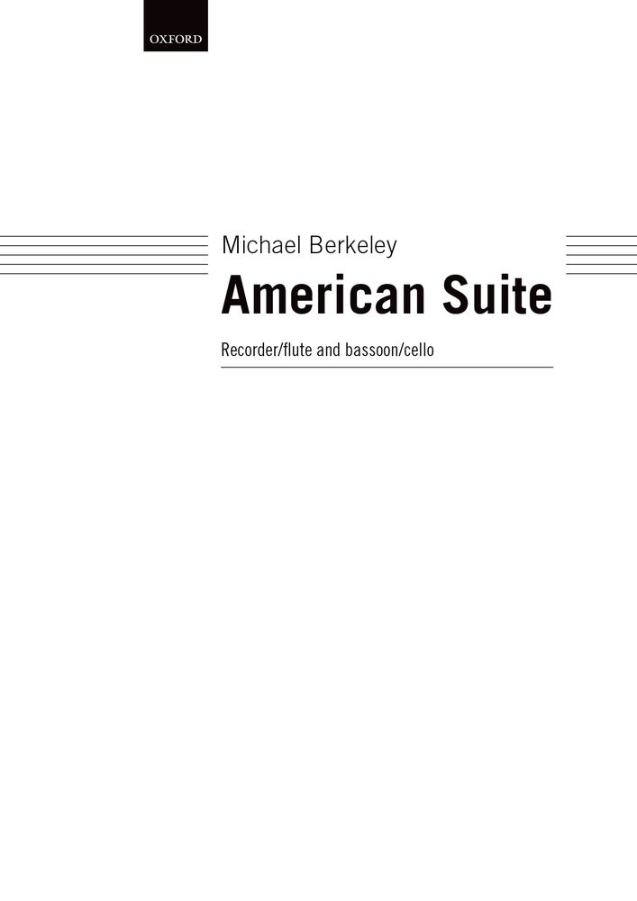 Michael Berkeley: American Suite: Wind Ensemble: Score and Parts