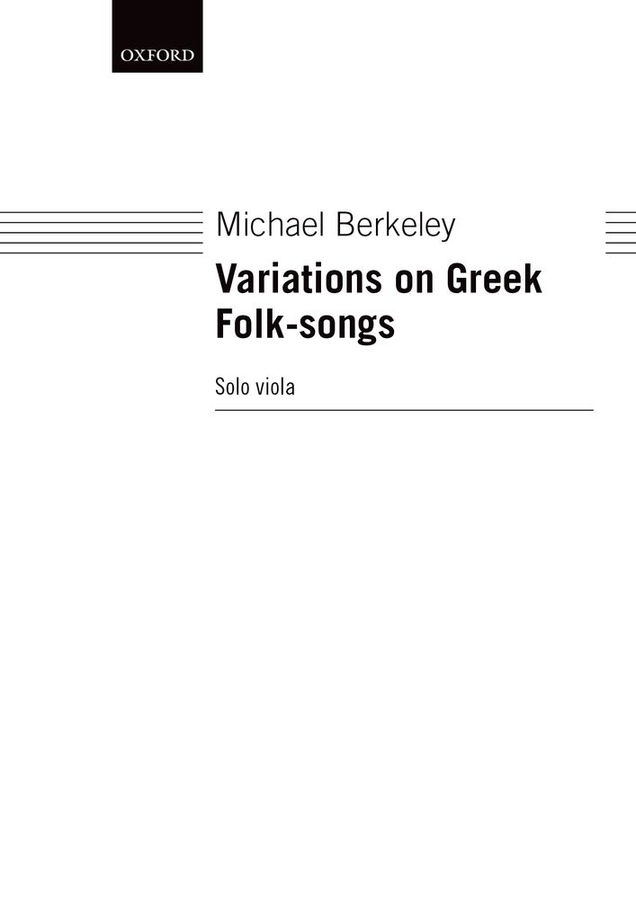 Michael Berkeley: Variations On Greek Folk-Songs: Violin: Instrumental Work