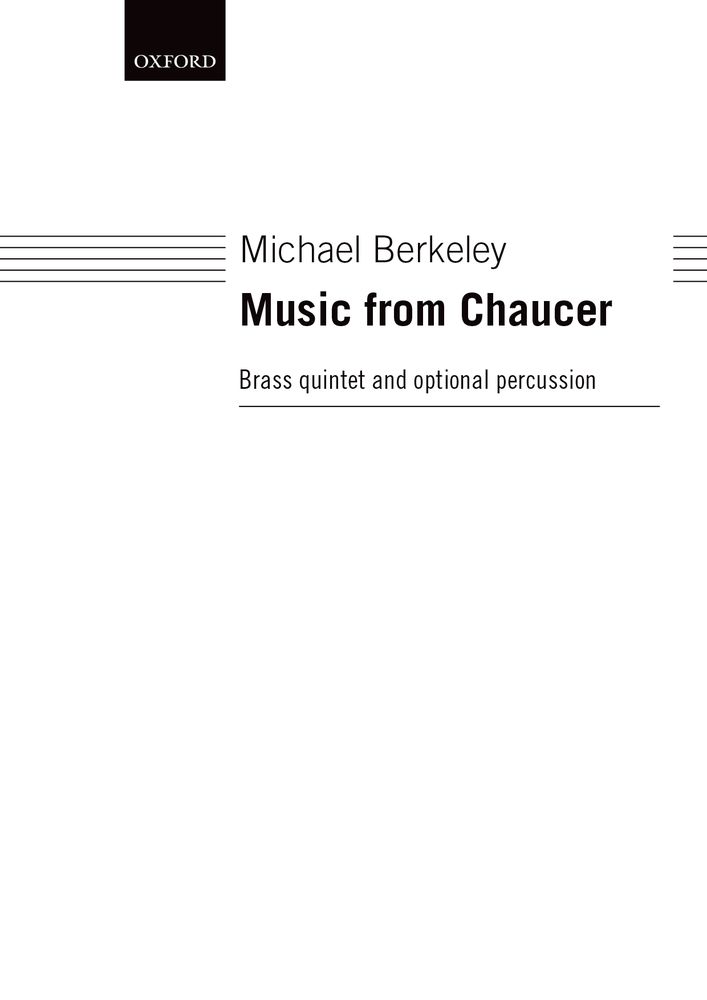 Michael Berkeley: Music From Chaucer: Brass Ensemble: Score and Parts