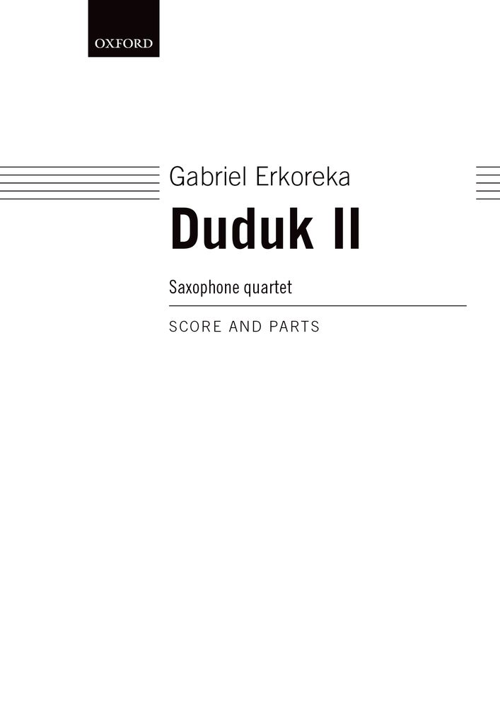 Gabriel Erkoreka: Duduk II: Saxophone: Instrumental Work