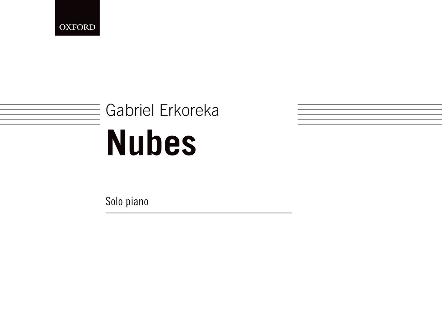 Gabriel Erkoreka: Nubes: Piano: Instrumental Work