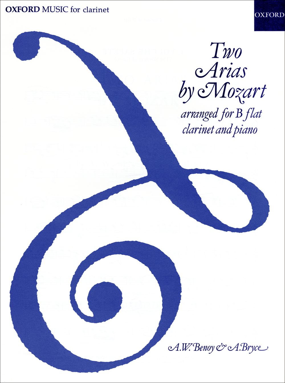 Wolfgang Amadeus Mozart: Two Arias: Clarinet: Instrumental Album