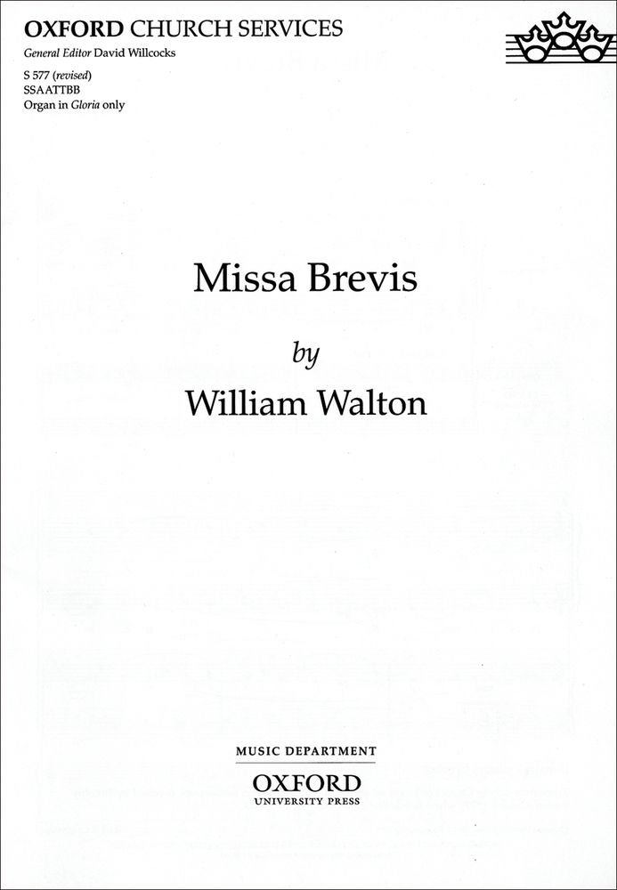 William Walton: Missa Brevis: Mixed Choir: Vocal Score