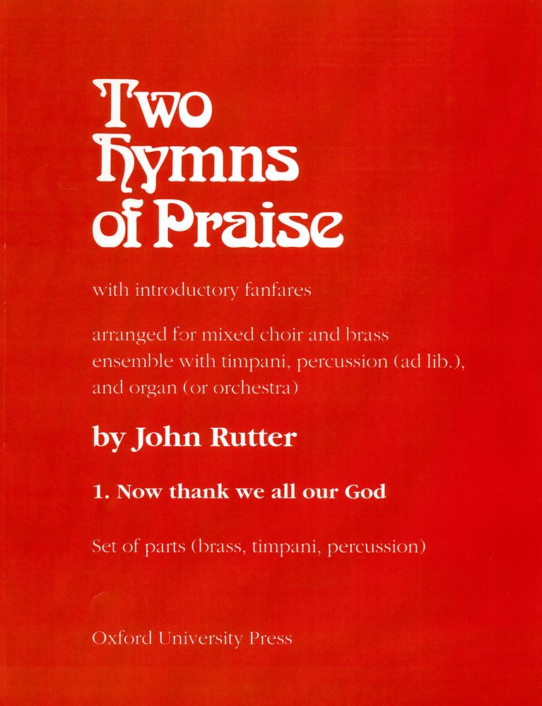 John Rutter: Now Thank We All Our God: Mixed Choir: Instrumental Work