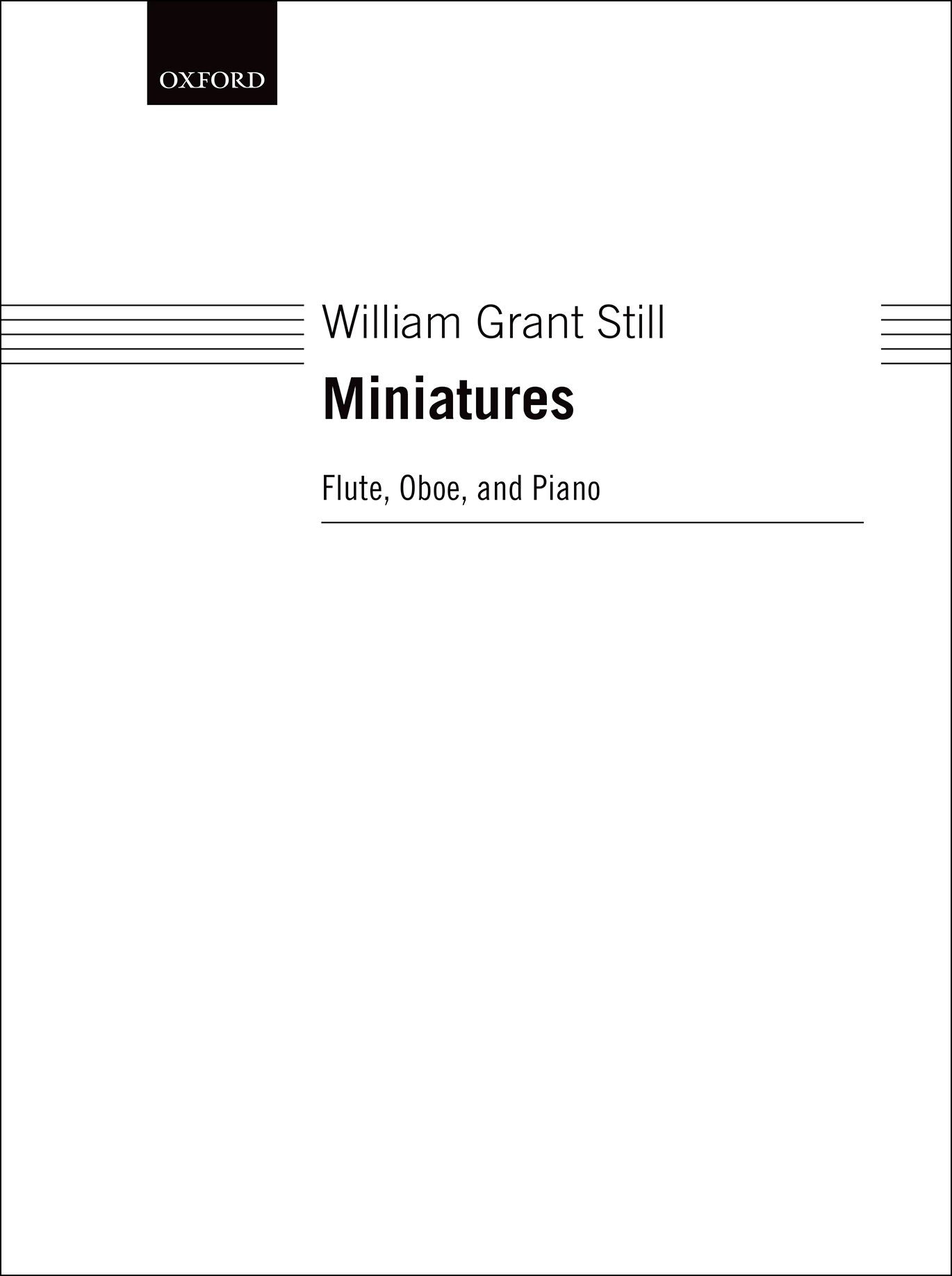 William Grant Still: Miniatures: Chamber Ensemble: Score