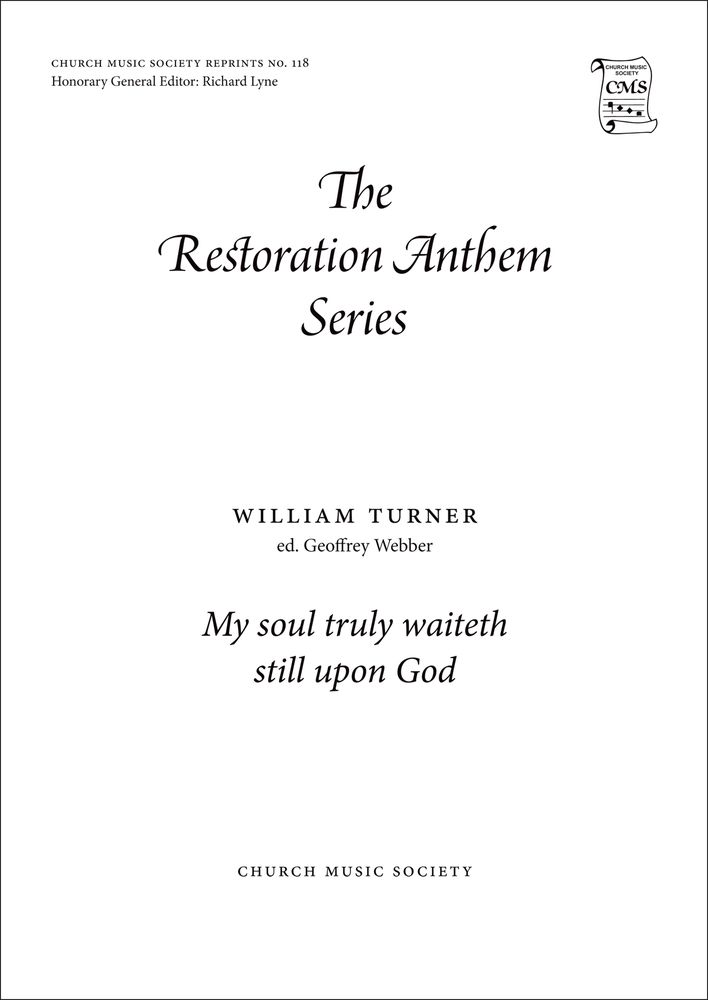 William Turner: My Soul Truly Waiteth Still Upon God: Mixed Choir: Vocal Score