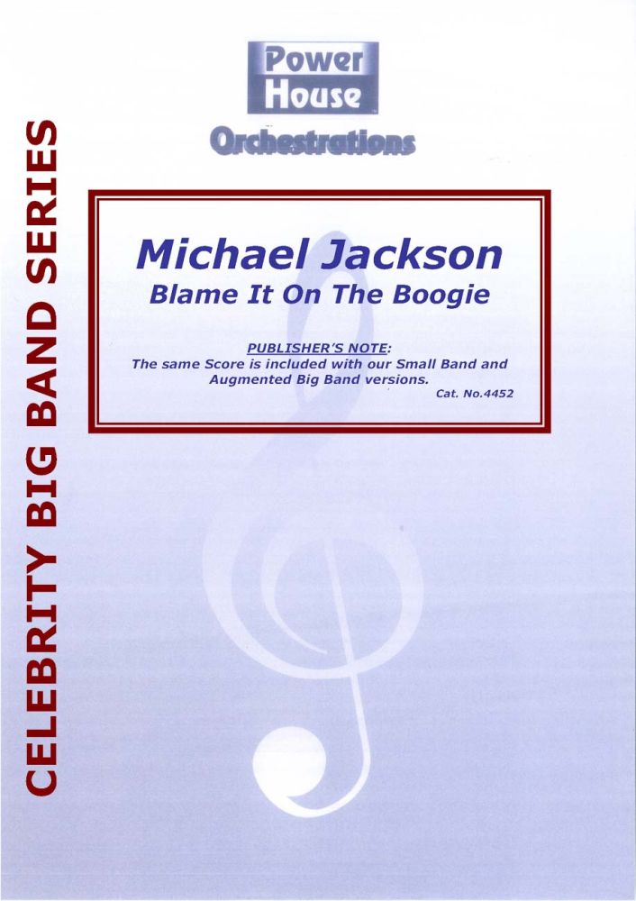Michael Jackson: Blame It On The Boogie: Jazz Ensemble: Score and Parts