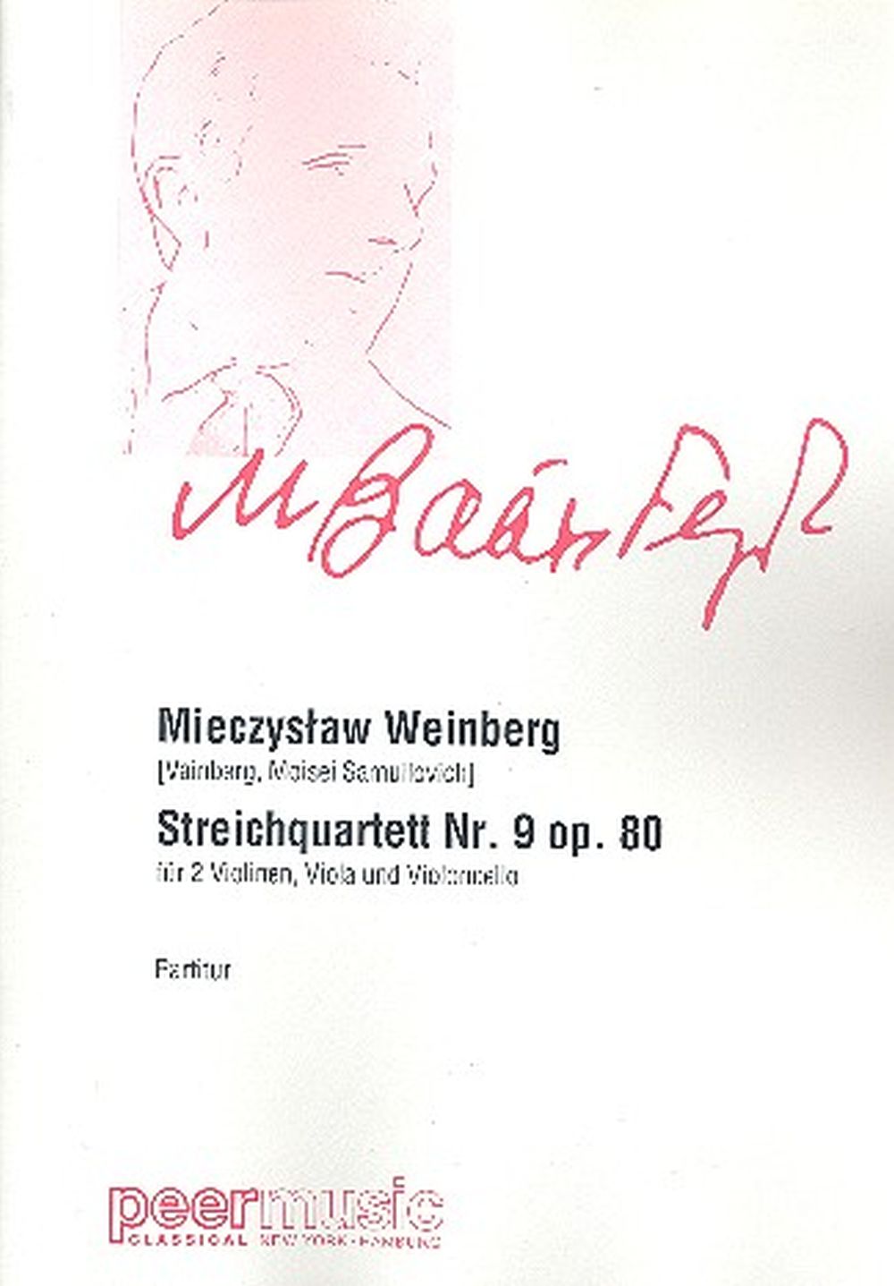 Mieczyslaw Weinberg: Streichquartett Nr 9 Opus 80: String Ensemble: Score