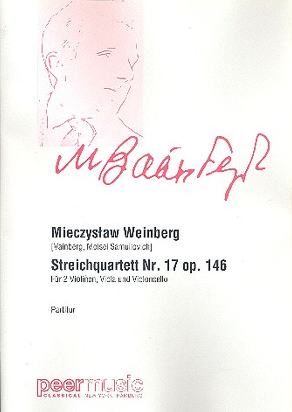 Mieczyslaw Weinberg: Streichquartett Nr 17 Opus 146: String Ensemble: Score