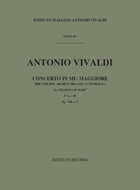 Antonio Vivaldi: Concerto E flat major op.8 no.5 RV253: Violin