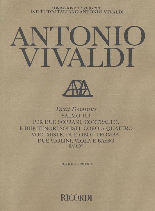 Antonio Vivaldi: Dixit Dominus Salmo 109 Rv 807: Opera