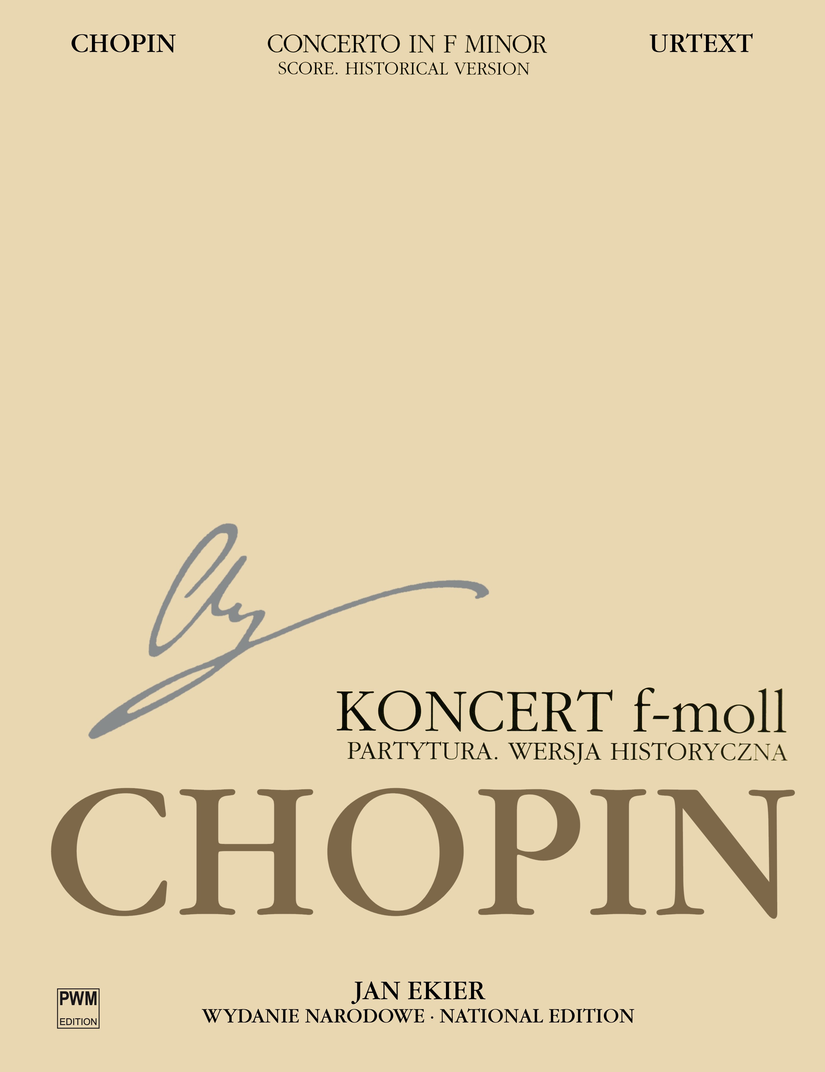 Frdric Chopin: Concerto In F Minor Op 21 15 E Score: Piano: Instrumental Work