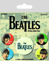 Official Badge Set 5 Pack The Beatles Band: Clothing
