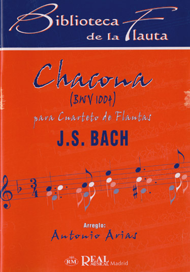 Chacone BWV 1004 para Cuarteto de Flautas: Flute Ensemble: Instrumental Work
