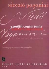 Niccolò Paganini: 3 Duetti Concertanti: Violin & Cello: Instrumental Work