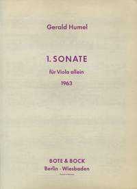 Gerald Humel: Sonata No. 1: Viola