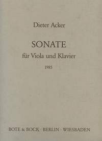 Dieter Acker: Sonata: Viola