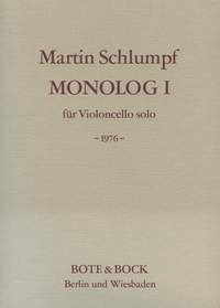 Martin Schlumpf: Monolog I: Cello