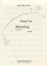 Isang Yun: Monolog: Bassoon: Instrumental Work