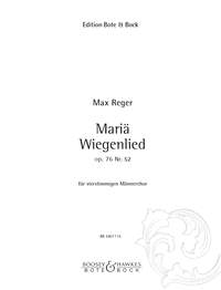 Max Reger: Schlichte Weise op. 76/52: TTBB: Vocal Score