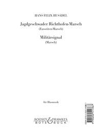 Hans Felix Husadel: Jagdgeschwader Richthofen-Marsch / Militarsignal: Concert