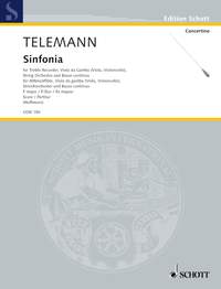 Georg Philipp Telemann: Sinfonia F-Dur: Treble Recorder: Score