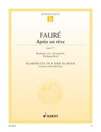 Gabriel Faur: Aprs un rve op. 7/1: Clarinet: Score