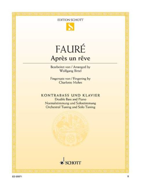 Gabriel Fauré: Après un rêve op. 7/1: Double Bass