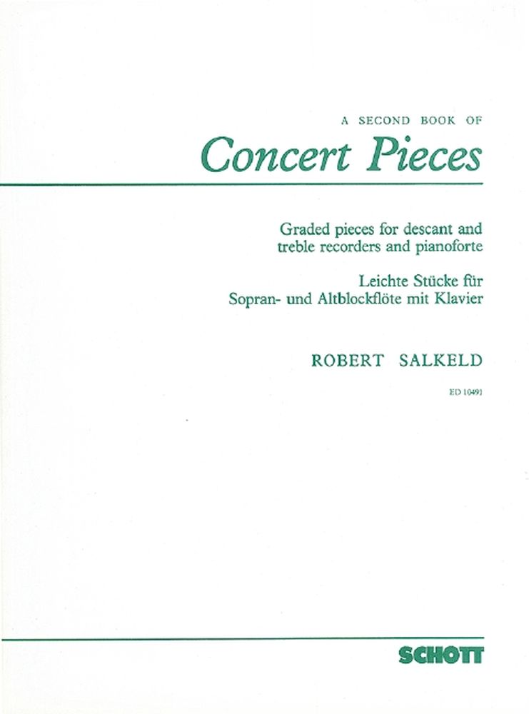 Robert Salkeld: A Second Book of Concert Pieces: Recorder Ensemble: Score and