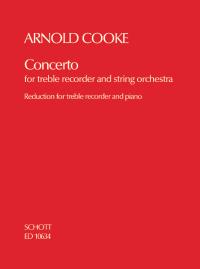Arnold Cooke: Recorder Concerto: Treble Recorder: Instrumental Work