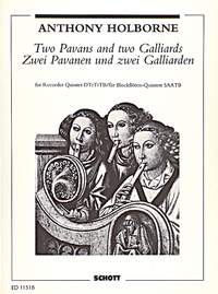 Anthony Holborne: 2 Pavans and 2 Galliards: Recorder Ensemble: Instrumental Work