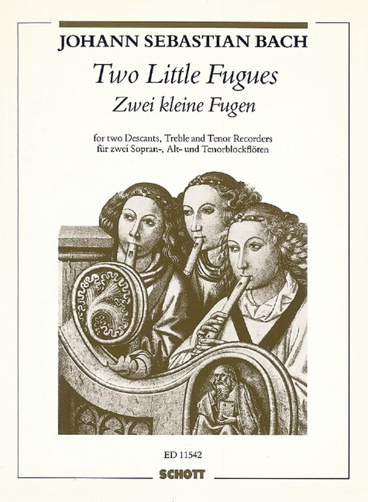 Johann Sebastian Bach: Two Little Fugues for Recorder Quartet: Recorder