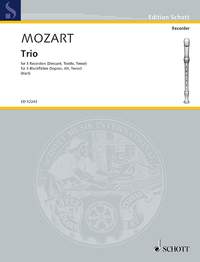 Wolfgang Amadeus Mozart: Trio For Three Recorders: Recorder Ensemble: