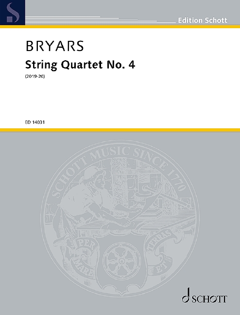 Gavin Bryars: String Quartet No. 4: String Quartet: Score & Parts