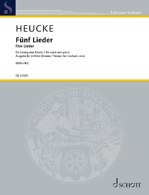 Stefan Heucke: Fünf Lieder op. 99: Vocal and Piano: Vocal Work
