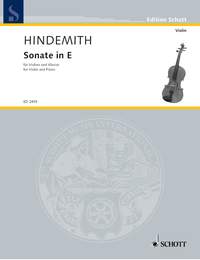 Paul Hindemith: Sonate E: Violin: Instrumental Work